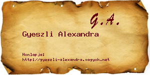 Gyeszli Alexandra névjegykártya